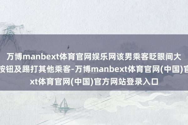 万博manbext体育官网娱乐网该男乘客眨眼间大叫大叫拍打求援按钮及踢打其他乘客-万博manbext体育官网(中国)官方网站登录入口